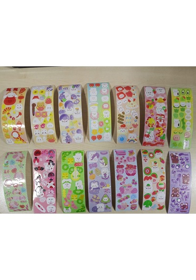 5 Adet 12 Cm X 4 Cm Çıkartma Lazer Sticker Seti Defter Telefon Süsü Çok Renkli
