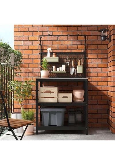 Ikea Grıllskär Açık Mutfak İçin Arka Panel, Paslanmaz Çelik-siyah, 86x87 Cm, 3 Kutulu Ve 2 Kancalı