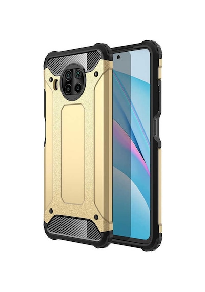 Kilifone - Xiaomi Uyumlu Mi 10t Lite 5g - Kılıf Çift Katman Zırh Tank Crash Military Kapak - Gold