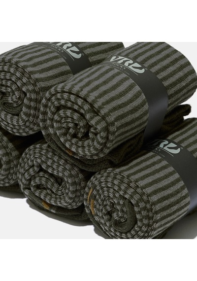 Dikişsiz Bambu Çorap Haki Yeşil Renk Çizgi Detaylı Bambu Erkek Çorap Kutulu 5 Çift Premium Uzun Çorap Soket Çorap Bambu Mix