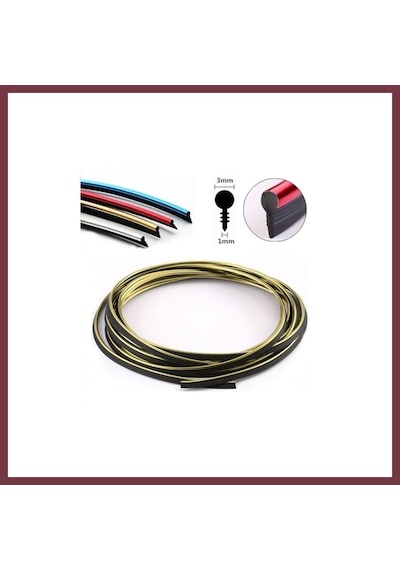 Storeşahin Nikelaj Fitilli Işıksız İp Neon Torpido Şeridi 5 Metre Altın Sarı Shn0720