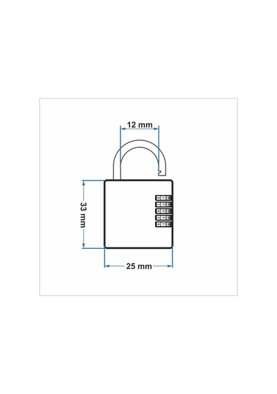 Deep Şifreli Kilit Bavul Çanta Dolap Kiliti Siyah 25 Mm