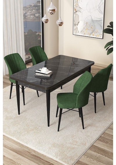 Canisa Arp Serisi 70x110 Sabit Mutfak Masası Takımı Siyah Mermer Desen Masa 4 Haki Yeşil Sandalye Masa Siyah Mermer Desen Sandalye Haki Yeşili Canisa Arp Serisi 70x110 Sabit Mutfak Masası Takımı Siyah Mermer Desen Masa 4 Haki Yeşil Sandalye Masa Siyah Mermer Desen Sandalye Haki Yeşili