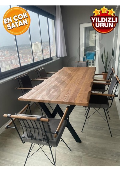 Ntconcept Doğal Ahşap Yemek Masası -60cm-120cm-h76cm