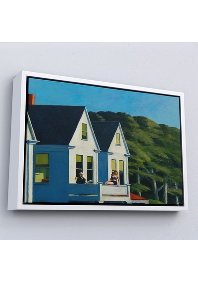 Ahşap Çerçeveli Edward Hopper - İkinci Kat Güneş Işığı Tablo - Second Story Sunlight-7129