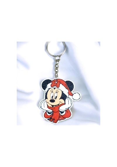 Minnie Mouse Sevimli Figür Karakter Anahtarlık Çok Renkli