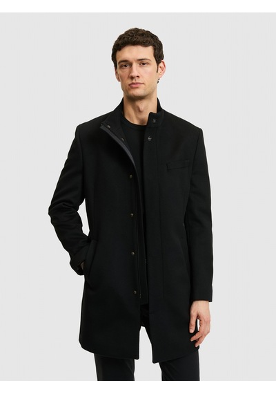 Cacharel Siyah Slim Fit Palto