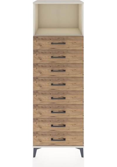 Hyperion Dolap Tek Raflı 8 Çekmeceli 60x44x182 Aytaşı-çam Aytaşı