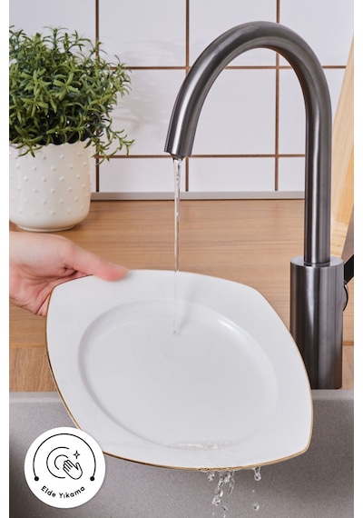 Karaca  Square Bone Chiara 60 Parça 12 Kişilik Yemek Takımı Gold