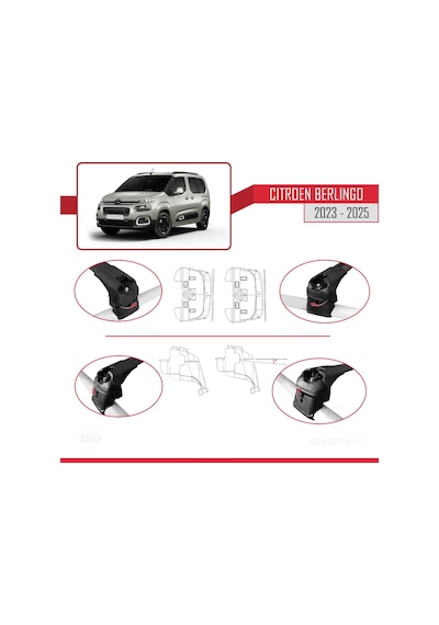 Citroen Berlingo 3 K9 2023 Ve Sonrası İle Uyumlu Ace-2 Ara Atkı