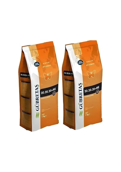 Gübretaş 20.20.20 Toz Gübre 1 Kg 2 Adet 2 Kg