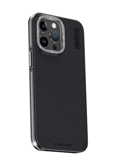 Cosmotex Joko İphone 15 Pro Kılıf Aramid 600d Kevlar Karbon Fiber Magsafe Kapak - Gri