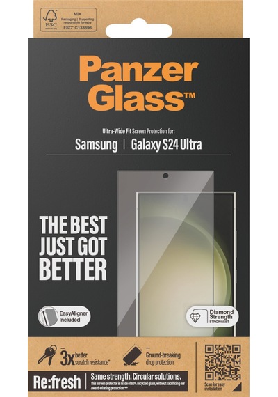 Panzerglass Samsung Galaxy Uyumlu S24 Ultra Ultra-wide Fit Çerçeve Aparatlı Ekran Koruyucu