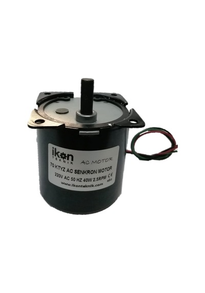 İkon Teknik AC SENKRON MOTOR 70 KTYZ 40 Watt 2.5 RPM 220 Volt