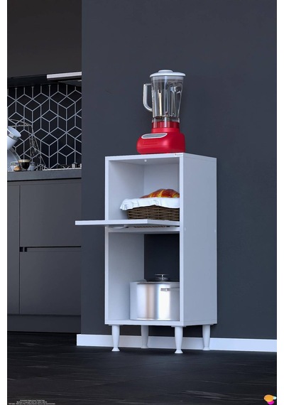 Nova Çok Amaçlı Mutfak Modülü 35x87x32 Cm Kiler Dolabı Ekmeklik Ve Mutfak Düzenleyici Beyaz Nova Çok Amaçlı Mutfak Modülü 35x87x32 Cm Kiler Dolabı Ekmeklik Ve Mutfak Düzenleyici Beyaz