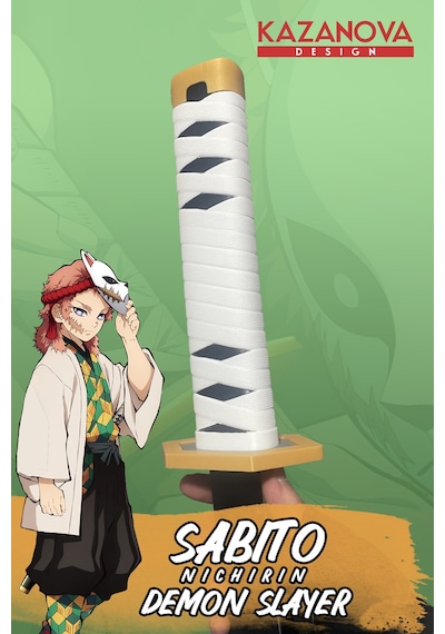 Kazanova Design Sabito Katlanabilir Katana Figür 98 Cm Demon Slayer Anime Cosplay