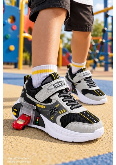 Muggo Drift Garaj Tabanlı Çift Metal Arabalı Cırtlı Ve Bağcıklı Günlük Erkek Çocuk Sneaker Spor Ayakkabı Gri Muggo Drift Garaj Tabanlı Çift Metal Arabalı Cırtlı Ve Bağcıklı Günlük Erkek Çocuk Sneaker Spor Ayakkabı Gri