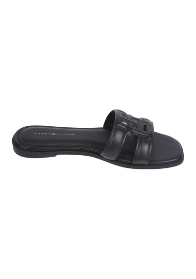 Tommy Hilfiger Th Logo Strap Mule Kadın Siyah Sandalet - Fw0fw08671