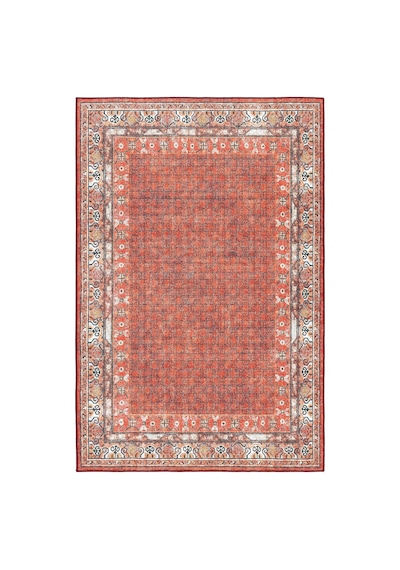 Cool Halı Private Xw Kiremit Vintage Eskitme Şönil İnce Makinada Yıkanabilir Salon Halısı