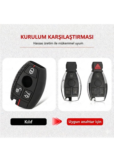 Mercedes A B C E S G Serisi Gl Gla Glc Cla Cls Amg W463 W251 W212 Desenli Silikon Anahtar Kılıfı