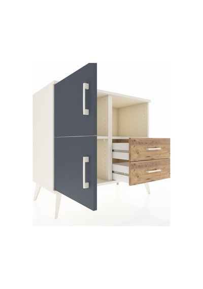 Hyperion Şifonyer 2 Raflı 2 Çekmeceli 2 Kapaklı 88x44x80 Aytaşı-antrasit/çam Antrasit/çam Hyperion Şifonyer 2 Raflı 2 Çekmeceli 2 Kapaklı 88x44x80 Aytaşı-antrasit/çam Antrasit/çam