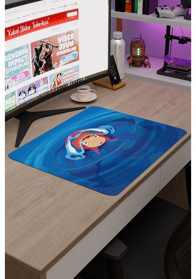 Ponyo Anime V1 - 48x40 Xl Gaming Kauçuk Kaymaz Taban Mouse Pad Fare Altlığı