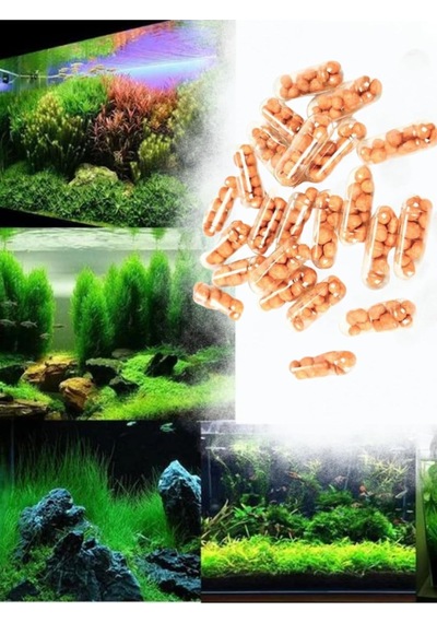 Tr Akıllı Kapsül Gübre, Akvaryum Bitki Gübresi, 10 Kapsül, Kökten 6 Ay Besler 0,250