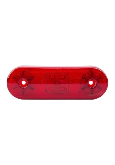 Oval Yan İşaret Lamba 17 Led'li 113mm 12v-24v Kırmızı - Fr0314-r