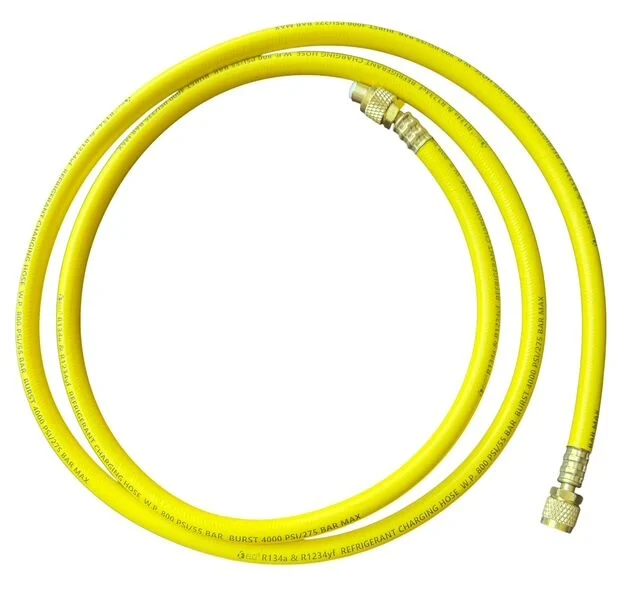 180 Cm Klima Gaz Dolum Hortumu Seti 3 Lü R134a / R1234yf 1/4 Sae Teflon Contalı 55 Bar - 275 Bar