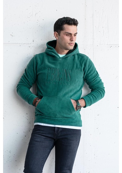 KAPŞONLU SLİMFİT POLAR ERKEK SWEATSHİRT