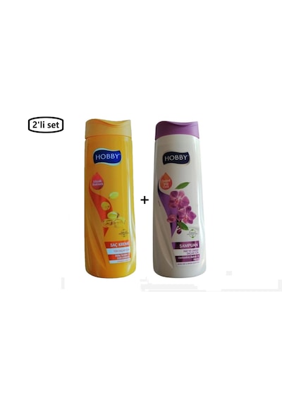 Hobby Saç Kremi 500 Ml+defne Yağı&orkide Çiçeği Özlü Şampuan-2'li