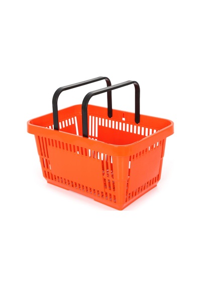22 Lt Plastik Alışveriş Sepeti - Market El Sepeti Turuncu