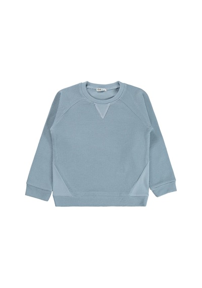 Civil Boys Parçalı 6-9 Yaş Sweatshirt - Mavi Buz Mavi