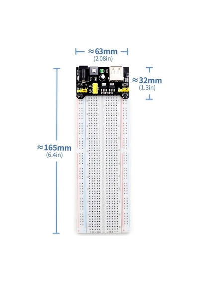 Breadboard Mb-102 830 Hücre Mb102 Büyük Boy Bread Board Protoboard Prototip Elektronik