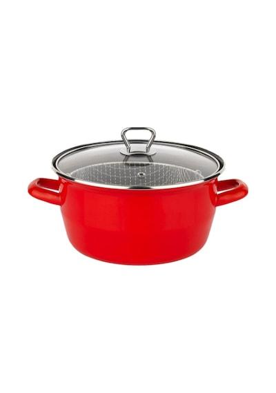 Schafer Fry Çıtır Kızartma Tencere 3 Parça 22 CM Kırmızı