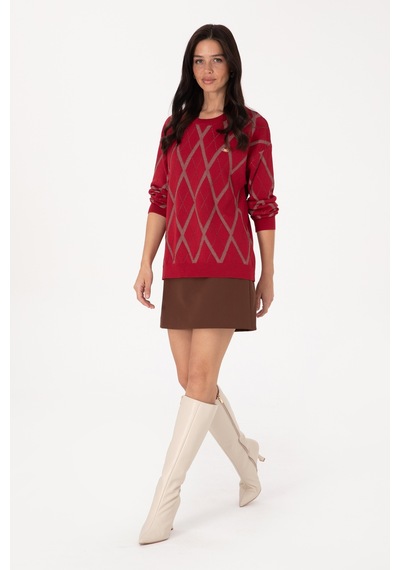 U.s. Polo Assn. Kadın Kazak /triko 50310063-vr104 Koyu Frambuaz/dark Raspberry