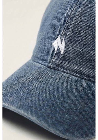 Woneagle Vintage Yıkamalı Unisex Mavi Denim Şapka Kot Mavi Kot Mavi