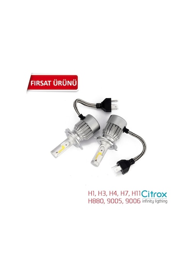 Led Xenon Far H1,H3,H4,H7,H10,H11,H15,880,9005,9006 Şimşek Etkili 250616840