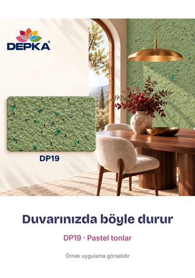 Depka Pamuk Sıva Dp19 2 Kg 7-8 M² İpek Sıva Alternatifi Isı Ve Ses Yalıtımlı Dekoratif Sıva