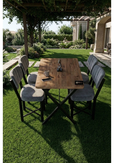 Reyo Falez Elma 110x70 Cm Masa Takımı 4 Sandalyeli Modern Mutfak Balkon Kafe Yemek Masası Seti Atlantik Çam - Gri 9884 Reyo Falez Elma 110x70 Cm Masa Takımı 4 Sandalyeli Modern Mutfak Balkon Kafe Yemek Masası Seti Atlantik Çam - Gri 9884