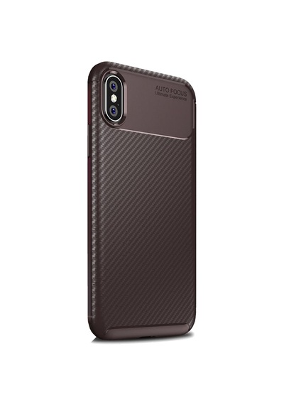 Apple Uyumlu iPhone X / Xs Karbon Desenli Negro Silikon Kılıf