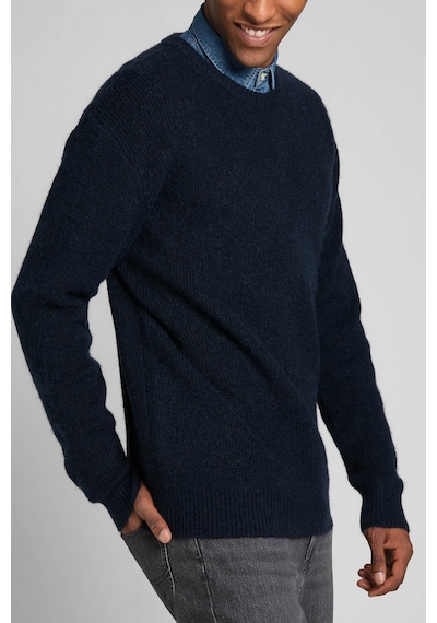 Lee Regular Fit Normal Kesim Bisiklet Yaka İndigo Triko Kazak L83ZDD61 İndigo