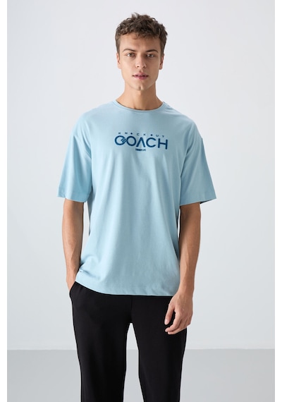 Tommy Life Açık Mavi Pamuklu Kalın Yumuşak Dokulu Oversize Fit Baskılı Erkek T-shirt - 88329 Açik Mavi Tommy Life Açık Mavi Pamuklu Kalın Yumuşak Dokulu Oversize Fit Baskılı Erkek T-shirt - 88329 Açik Mavi