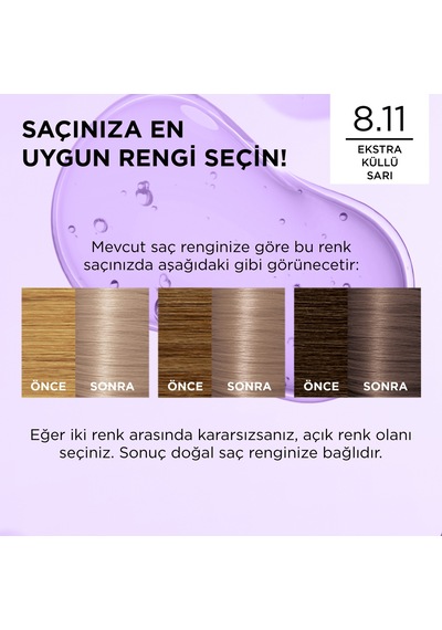 L Oréal Paris Excellence Cool Creme 8.11 Ekstra Küllü Sarı Saç Boyası