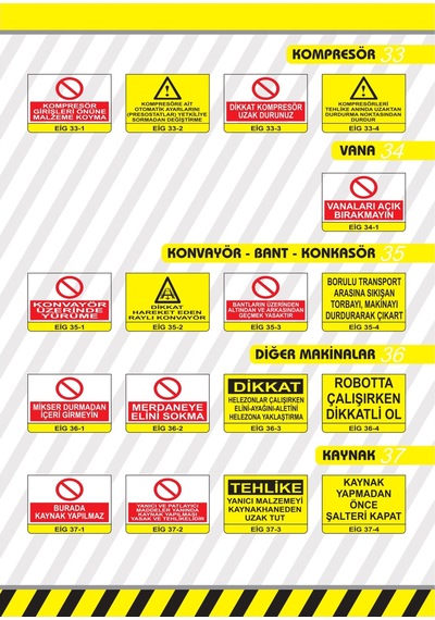 Pvc 0,50 Mm Yanıcı Ve Patlayıcı Maddeler Yanında Kaynak Yapılması Yasak Ve Tehlikelidir İkaz Levhası - 2 Adet