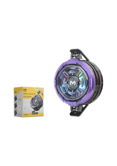 Hadron Cx08aı Manyetik Klipsli Telefon Soğutucu Fan Rgb Mor Siyah