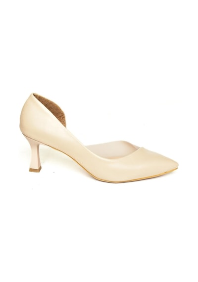Fox Shoes U676035309 Ten Kalın Topuklu Kadın Ayakkabı Ten