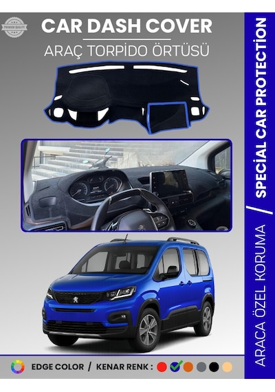 Peugeot Rifter 2018-2025 Torpido Örtüsü Ön Göğüs Koruma Torpido Koruma Tam Uyum Kaymaz Özel Kesim - 985 Stiloto