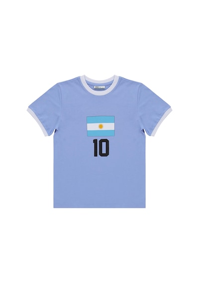 Civil Boys Argentina Baskılı 2'li 6-9 Yaş Takım - Pamuk Forma - Mavi