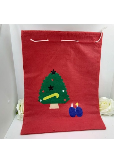 Noel Baba Figürlü Yılbaşı Çuvalı 30x40 Cm